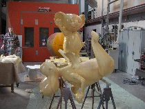 Polyester sculpture : Dragon and Koala.