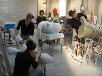 Students at work.