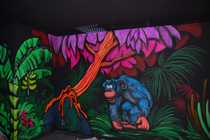 Fluorescent fresco: gorilla
