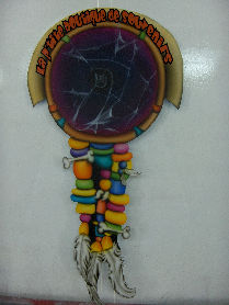 Decoration on a synthetic plate.