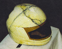 Helmet personalized in false marble.