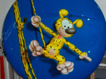 Marsupilami peint sur un cache-roue.